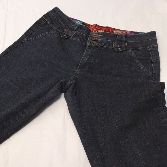 Y2K Black Wash Low Rise Straight Fit Capri Jeans Plussize 14 - Picture 14 of 15